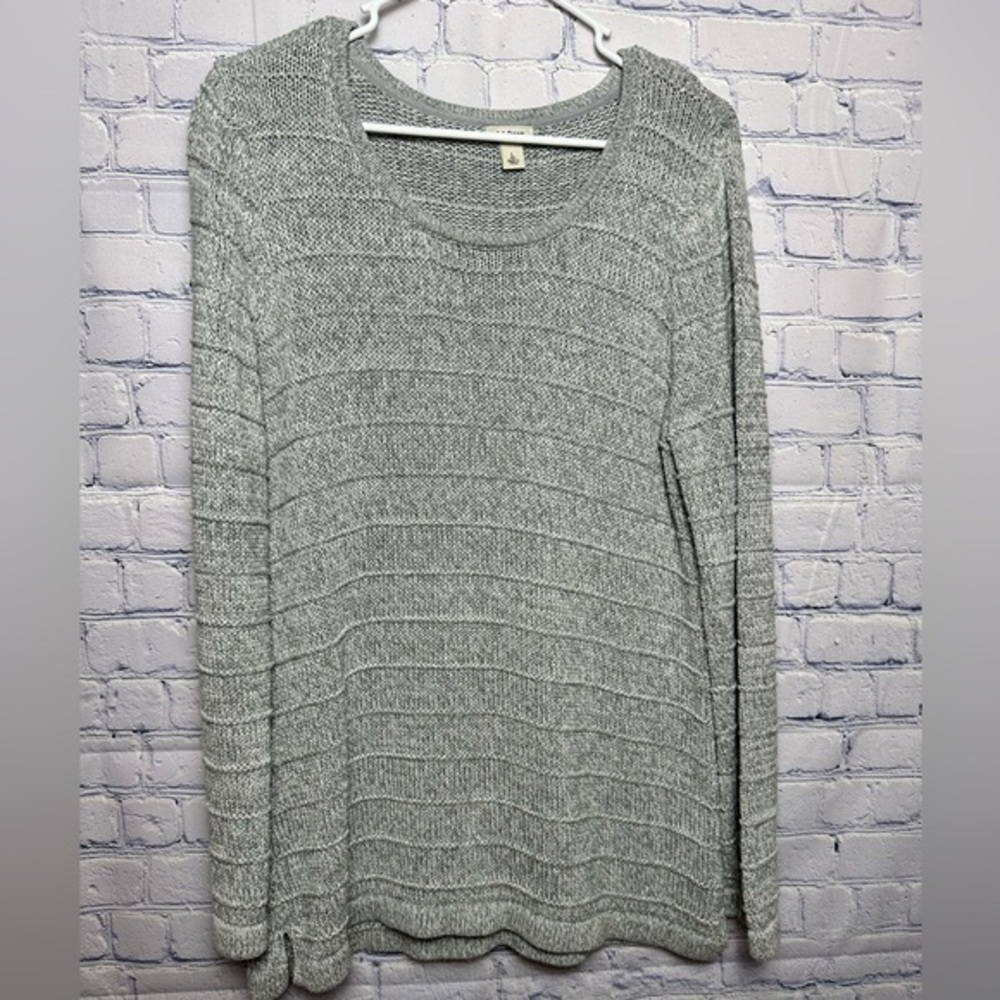 LL BEAN light gray crew neck sweater